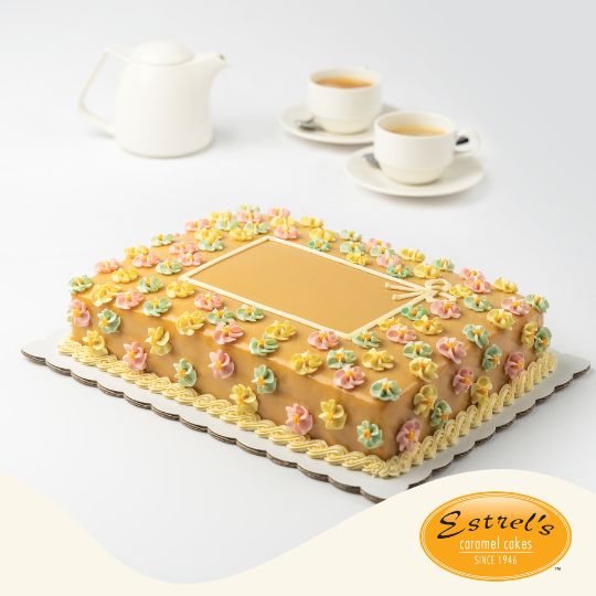 caramel cake, best caramel cake in manila, caramel cakes, estrel's caramel cakes, estrellas, estrells, rectangular caramel cake, caramel cake design